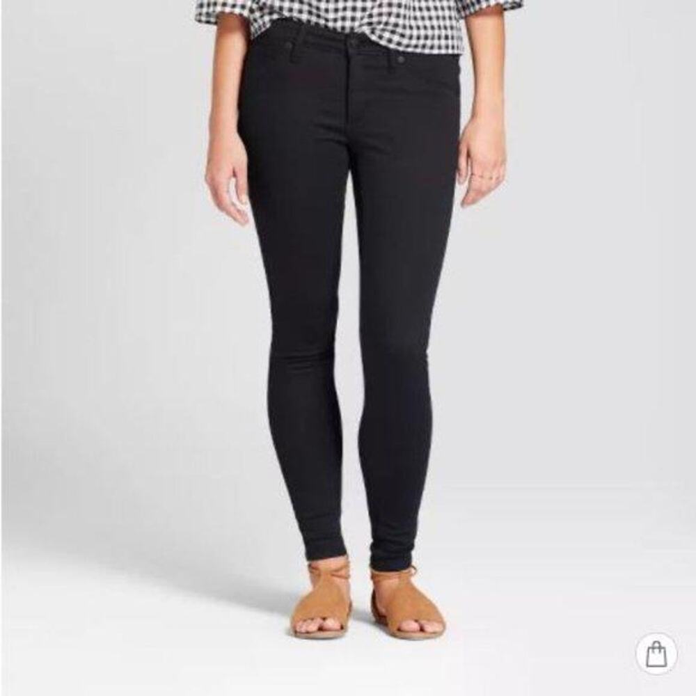 Mossimo Supply Co Black Mid Rise Skinny Jeggings Jeans Size 00R 24 NWT